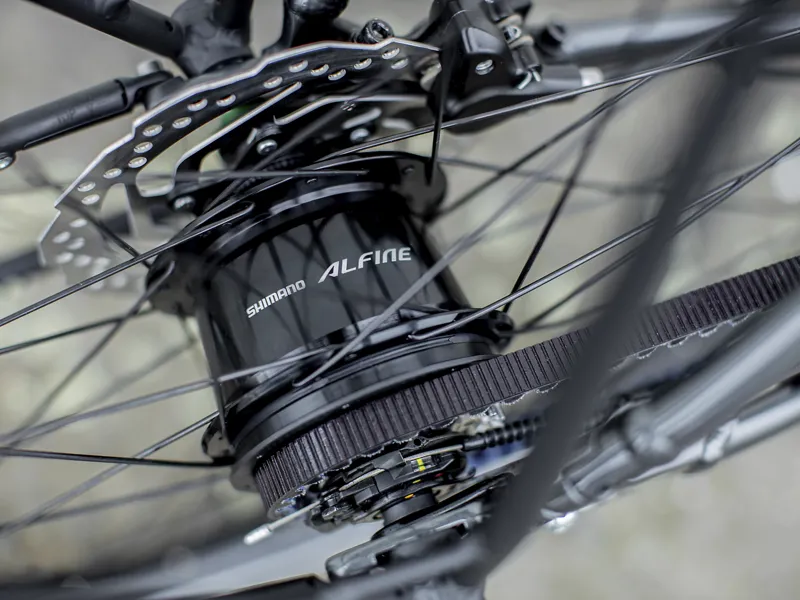 2022 Trek District 4 Equipped Hybrid Bike in Grey-2